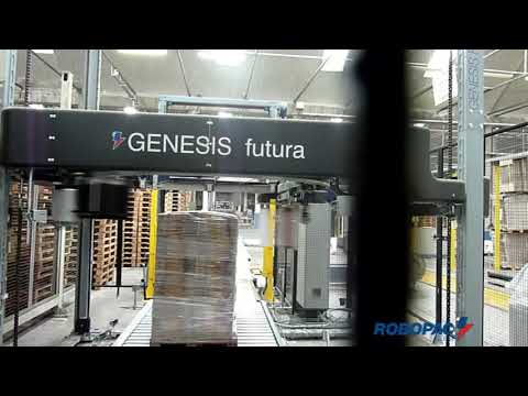 Genesis Futura L automatic stretch wrapper protects corrugated boxes for shipment