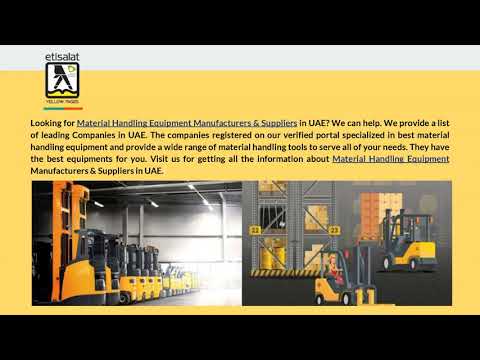 Material Handling Equipment Manufacturers &amp; Suppliers in UAE Directory