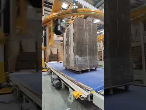 Automatic Pallet Wrapping Machine 🧐 #shorts #youtubeshorts