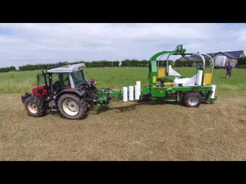 McHale square bale wrapper in action