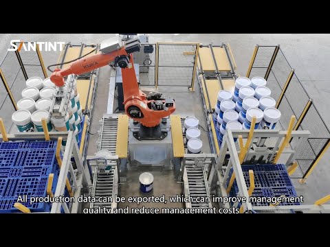 Automatic Stone Paint Filling and Palletizing Production Line