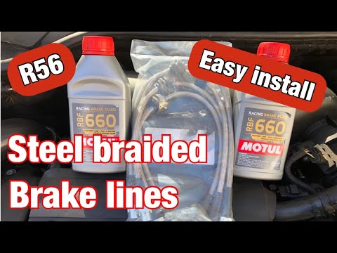 How to install steel braided brake lines on an R56 Mini Cooper S