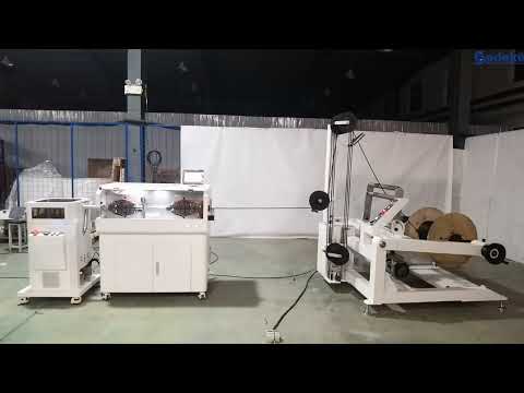 automatic cable coiling machine + wire cutting and stripping machine + wire prefeeding machine