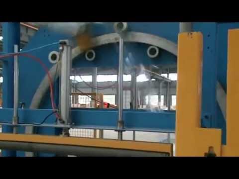 Horizontal wrapping machine working for packing plastic insulation board,Qingdao Ausense