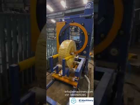 SS SLIT COIL WRAPPING MACHINE FOR COLD ROLLED COILS / STEEL COIL PACKING MACHINE