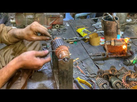 Self Starter Armature Rewinding Of passengers Bus ||Armature Rebuild||