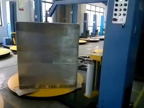 Pallet wrapping machine with top pressing system ,Pallet Stretch Wrapper Machine