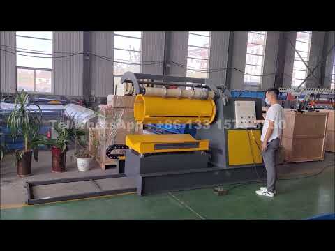 Metal steel coil hydraulic recoiler with loading car / Automatic coil holder with truck