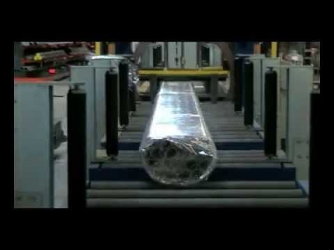 Pipe horizontal stretch wrapper packing machine
