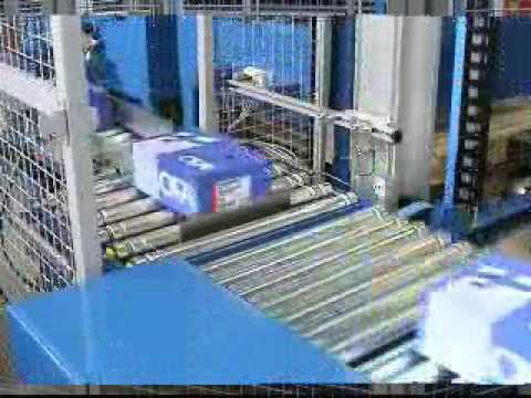 JOMET - Automatic palletizing of nail boxes with half pallets