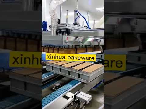 Demoulding video of 5 Strap toast box production line