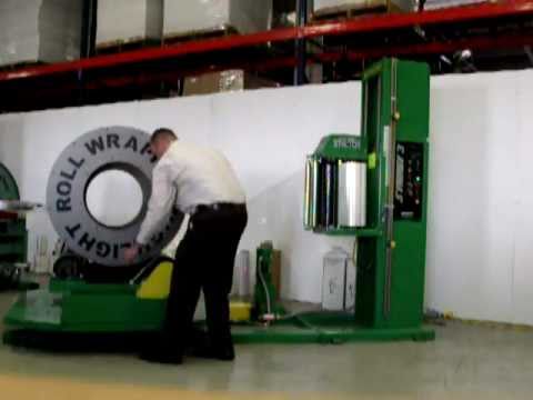 Stretch Wrapper - Highlight Industries&#039; Synergy 3 Semi-Automatic Roll Wrapper