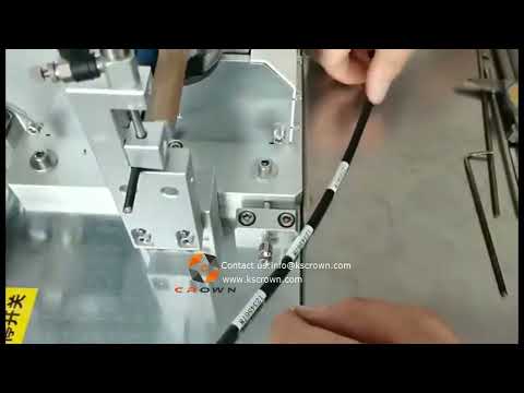 Automatic cable label wrapping machine | wire cable labeling system ZCUT-660 - Suzhou Crown