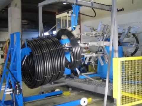 Automatiac Coiler and strapping machine for HDPE pipe and PB pipe