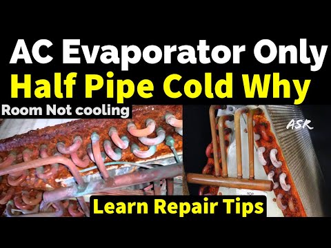 👌AC Evaporator half coil cold Room not cooling what’s Problem How Repair AC new technician watch