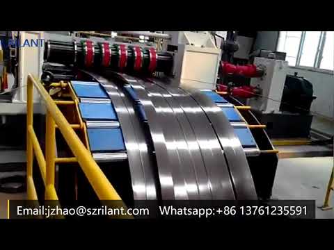 Steel coil straightening and Slitting line