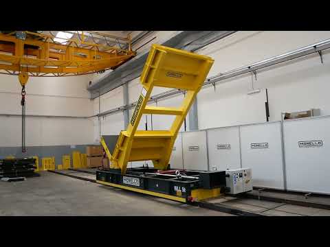 Custom engineered upender - 9 T Movable tilting machine for nuclear facilities