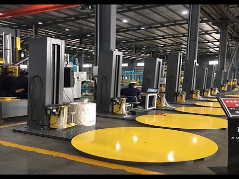 video for automatic pallet stretch wrapping machine