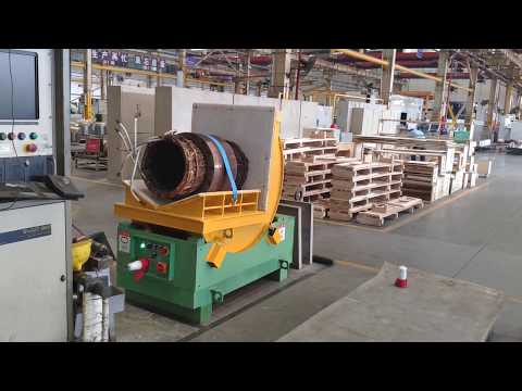 Upender and tilter for motor roll turning