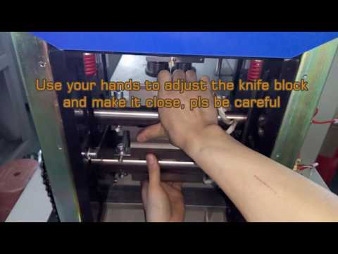 Horizontal flow packing machine-Adjust the knife block when cutting the products