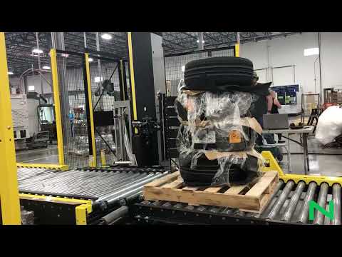 Wrapping Tires with an nVenia ARPAC Brand PAC Pallet Wrapper