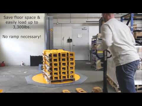 Handle-It | Loading the Model 1200UL Stretch Wrapper with a pallet truck