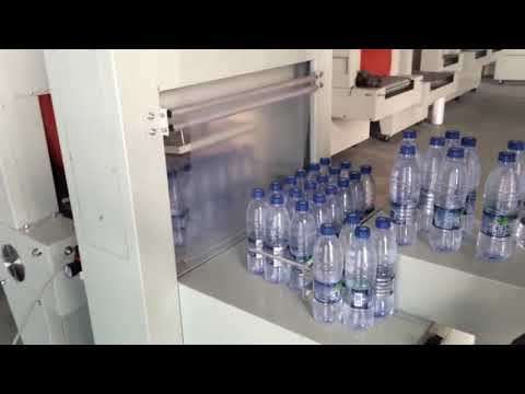 BZJ-038+BSE5040A semi automatic mineral water pet bottle and carton box shrink wrap machine