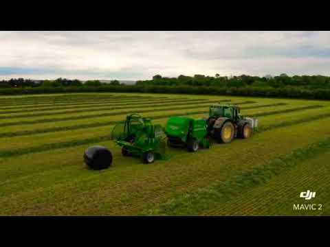 A.W.Millbank Contracting baling silage || Mchale f550 &amp; orbital wrapper