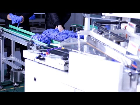 Automatic examination gloves packing machine | gloves packing line with gloves production line 2021