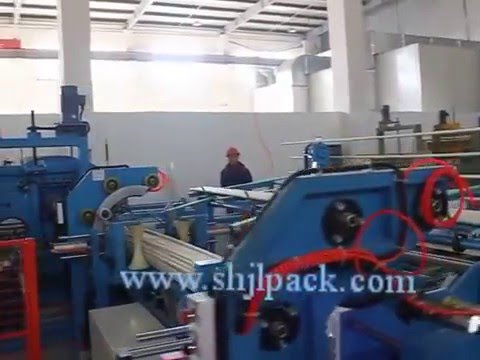 automatic plastic pipe packaging line with bundling and bagging machine