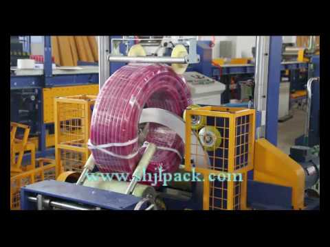 hose packing machine and rubber tube wrapping machine