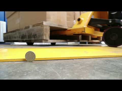 Hand Loading a Pallet on 18mm Turntable (Worlds Lowest!) | Omni Plana Pallet Wrapper