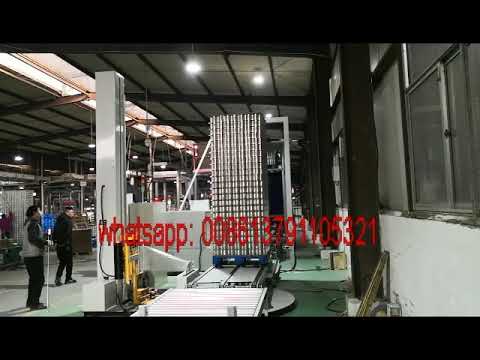 Online pallet wrapping with automatic strapping machine