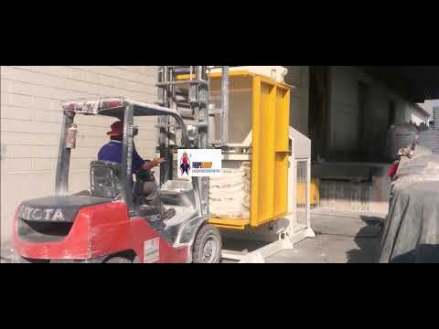 Pallet inverter and pallet changing machine handling at outdor