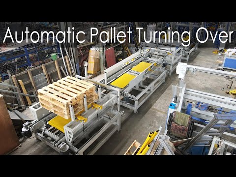 Wood Pallet Production Line with Automatic Pallet Turning Over