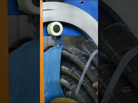 flexible rubber hose packing machine #shorts #satisfying #automation #electronic #techno #constructi