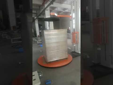 semi automatic pallet stretch wrapper with top pleat