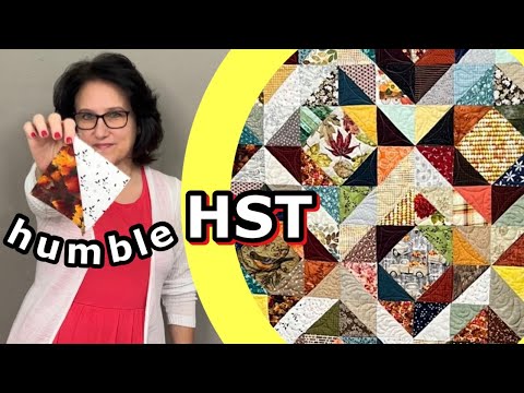 🟨 ◩🔻Half Square Triangle Quilt Design EASY