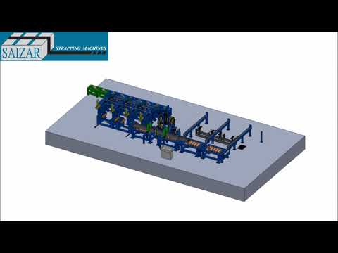 Automatic bundling and strapping line