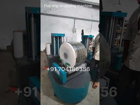 automatic flat drip wrapping machine | flat drip packing machine | rain pipe wrapping machine