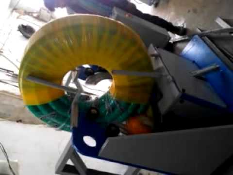 Vertical #hose #pipe Coil Stretch Wrapping Machine