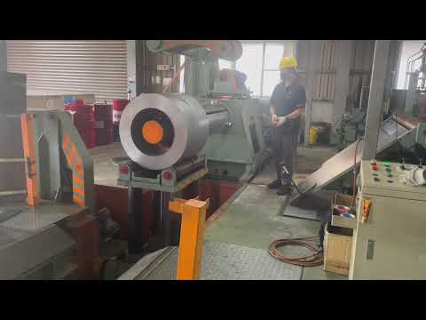 Cutting Line 1: Feed slit coil into cutting line ; Cutting Line operation instructions