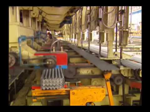 Automatic packing line with stacking machine for canales, steel channel, u-bar