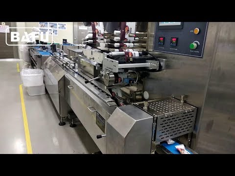 automatic chocolate packaging line, chocolate wrapping machine, high speed flow wrapper