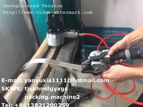 how to use pneumatic steel strapping tool Packing machine for packing Steel pipe ,steel coil