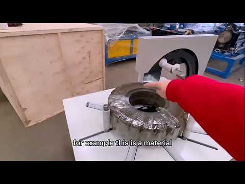 Tutorial demo: Semi automatic wire and cable packaging machine coil tape film wrapper