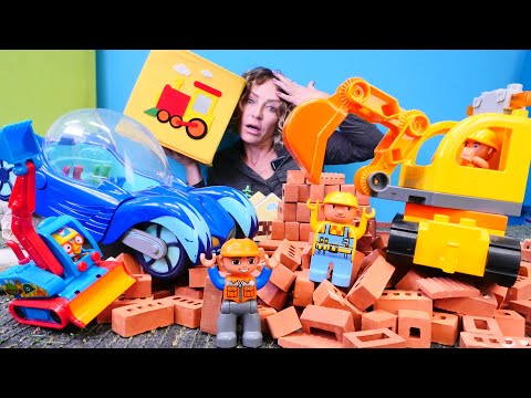 Nicoles Wunderbox - Ein Bagger für die Baustelle - Lego Duplo Spielzeugvideo für Kinder