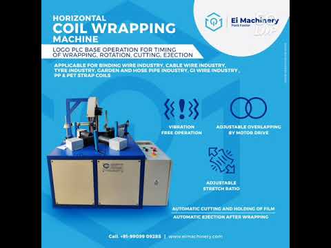 MS Binding wire coil wrapping machine #GI #horizontalcoil #coil #coilstretchwrap