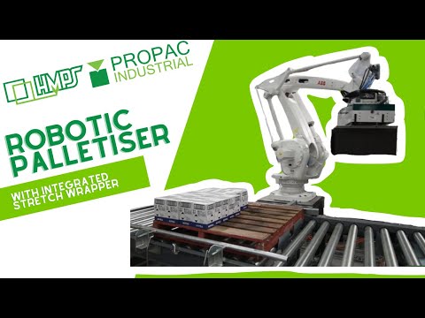 HMPS8000 Robotic Palletiser C/W Stretch Wrapper &amp; Plastic Top Sheet