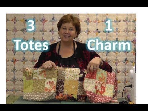 Make Three Totes / Purses With One Charm Pack!